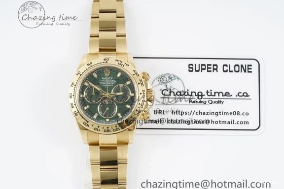 1:1 SA4130 Daytona Bracelet Green 116508 Dial on Best V2 YG Clean Edition 0430